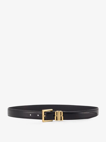 Balenciaga Leather Belt With BB Editor Leather