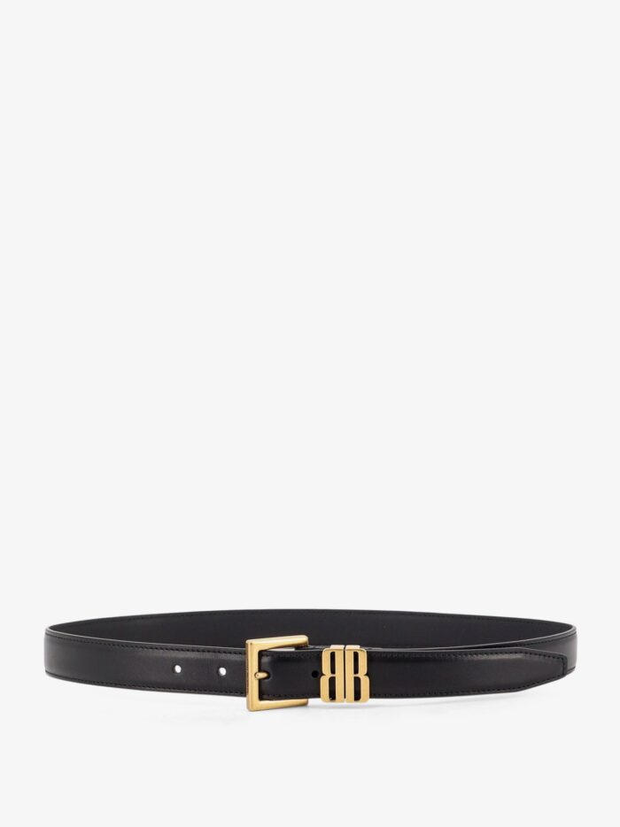 Balenciaga Leather Belt With BB Editor Leather