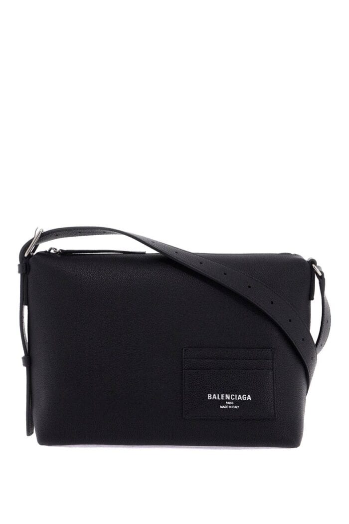 BALENCIAGA Leather Credit Messenger Bag