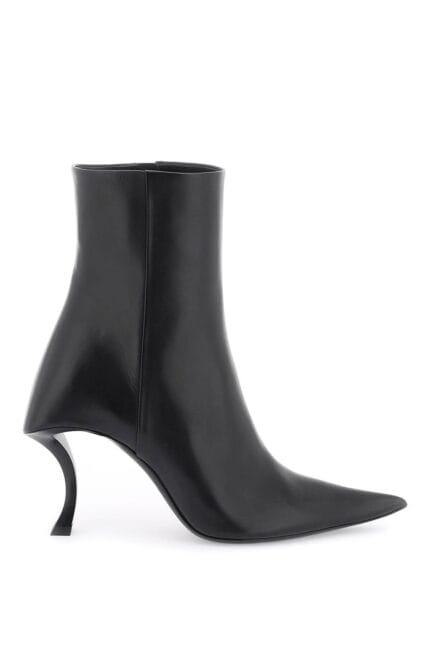 BALENCIAGA Leather Hourglass Ankle Boots