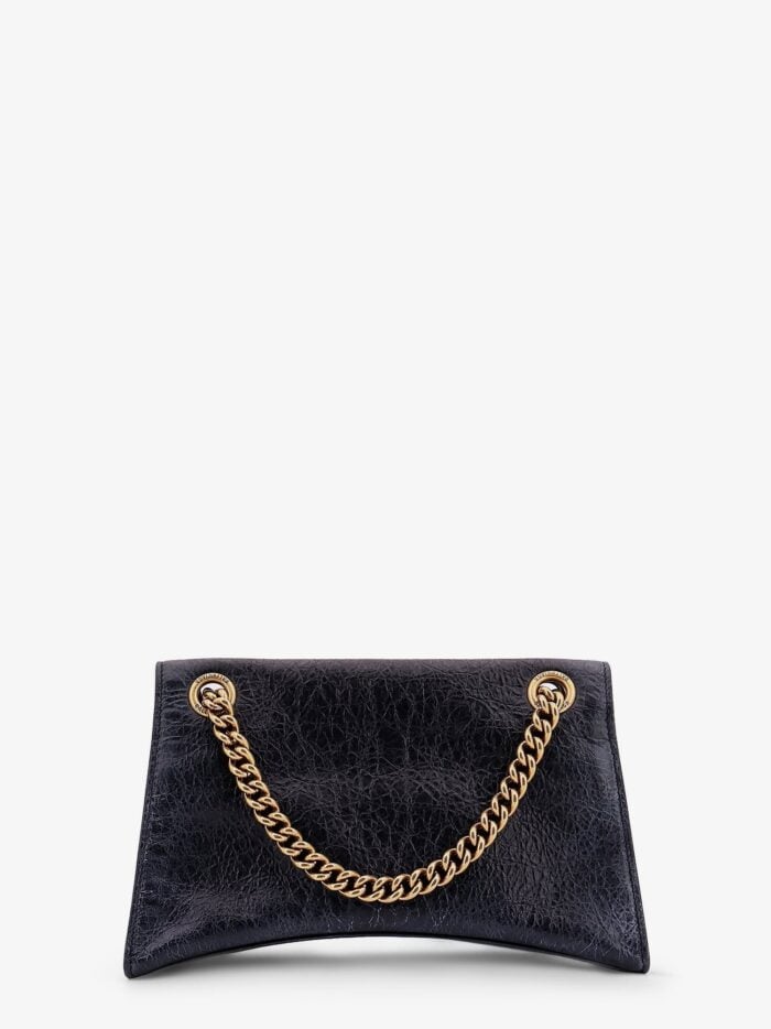 Balenciaga Leather Shoulder Bag With Dirty Effect And Iconic Metal Logo