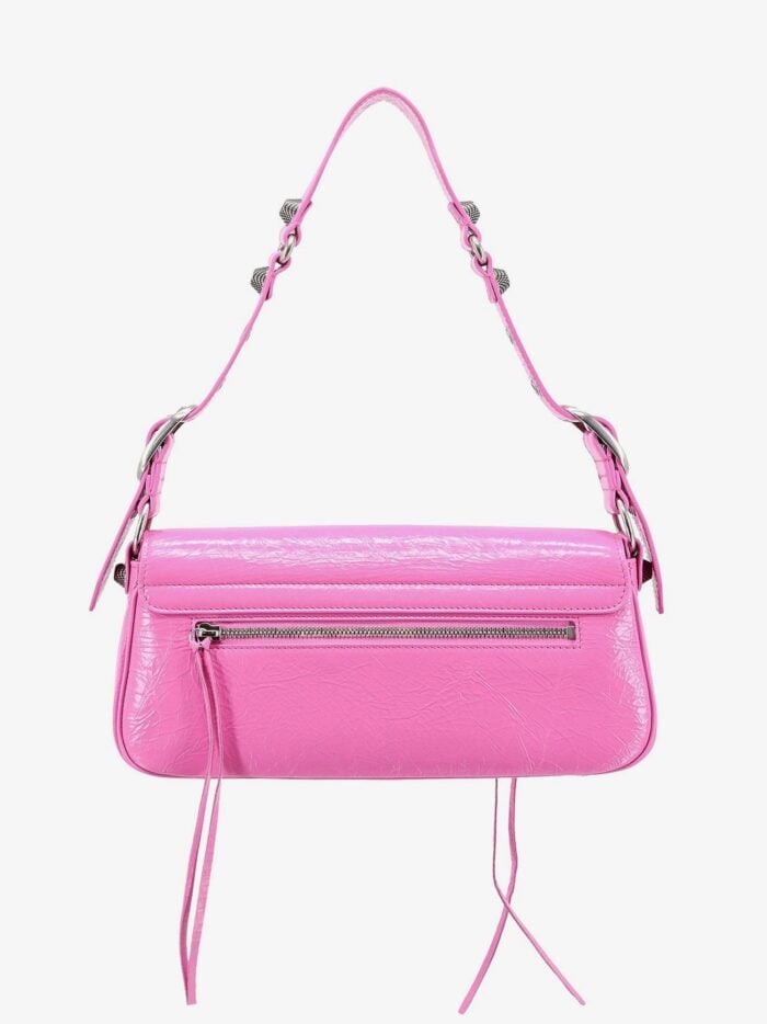 Balenciaga Leather Shoulder Bag With Metal Details