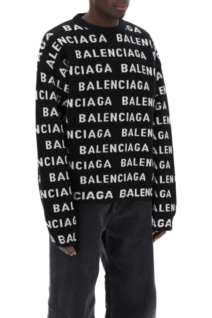 BALENCIAGA "logo All Over Print Pullover