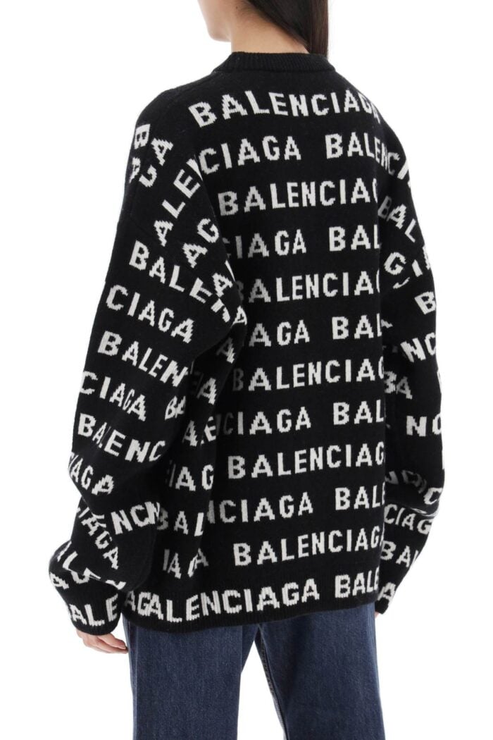 BALENCIAGA "logo All Over Print Pullover