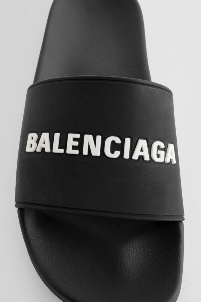 BALENCIAGA Logo Pool Slides