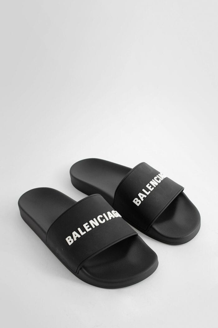 BALENCIAGA Logo Pool Slides