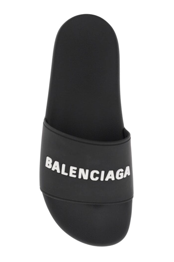 BALENCIAGA Logo Pool Slides