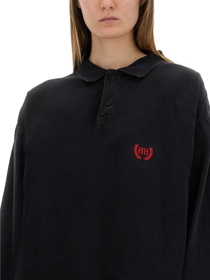 Balenciaga LONG SLEEVE POLO SHIRT "LAUREL" CLASSIC