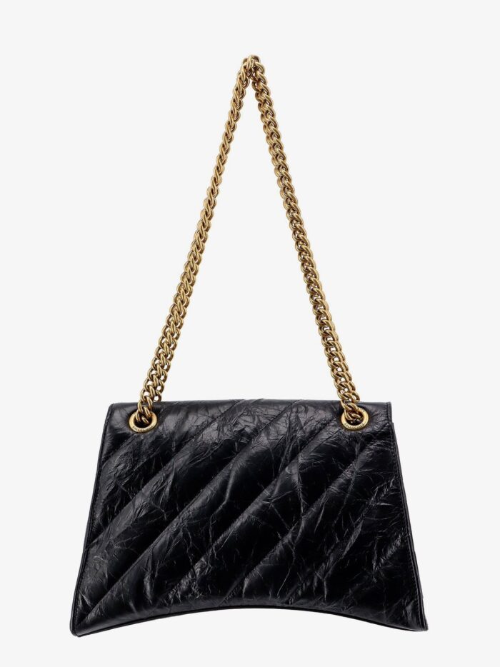 Balenciaga Matelassé Leather Shoulder Bag With Frontal Monogram