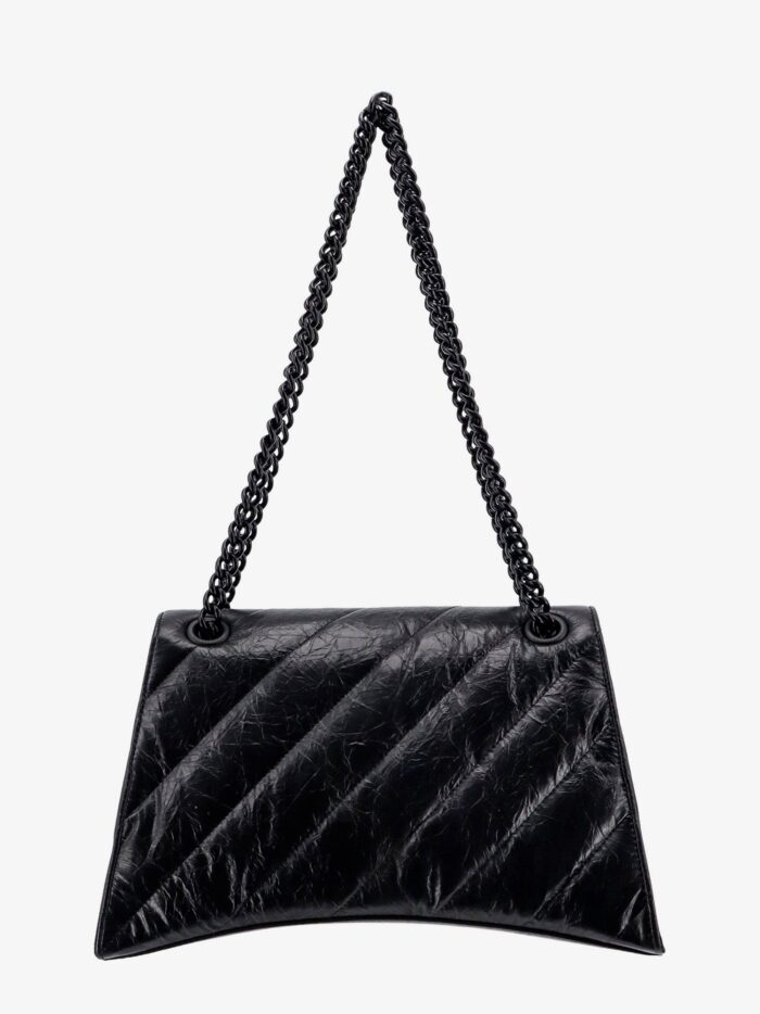 Balenciaga Matelassé Leather Shoulder Bag With Frontal Monogram