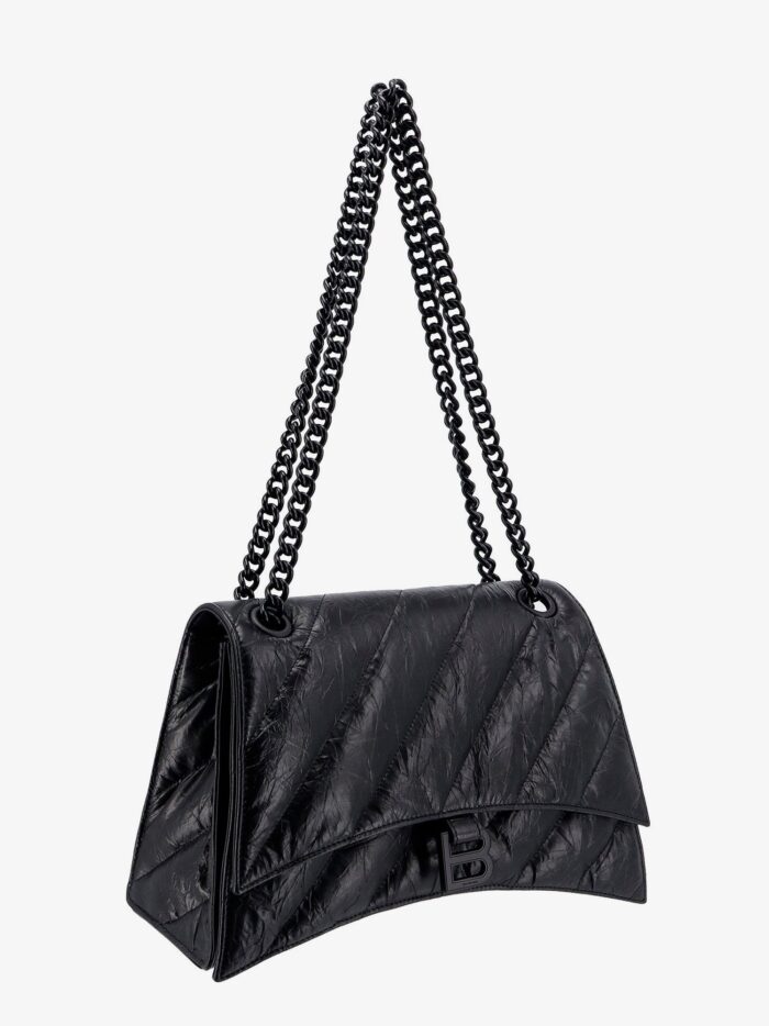 Balenciaga Matelassé Leather Shoulder Bag With Frontal Monogram