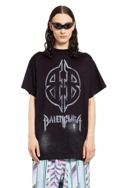 BALENCIAGA Metal Bb Stencil T-shirt Oversized In Vintage Jersey