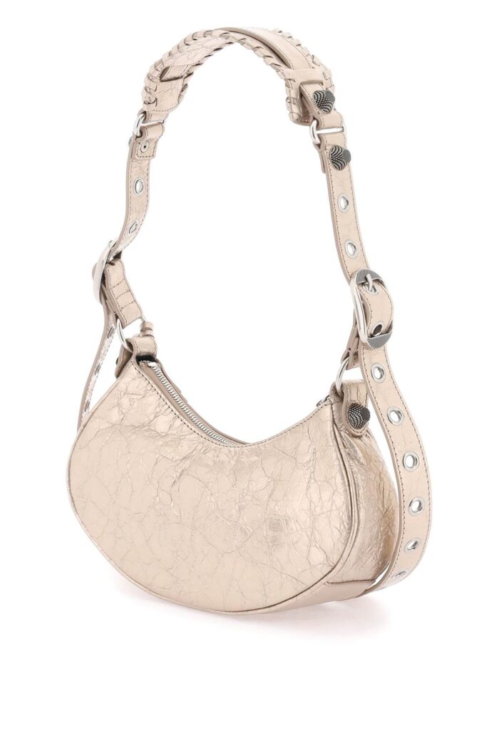 BALENCIAGA Metallic Leather Le Cagole Shoulder Bag Xs