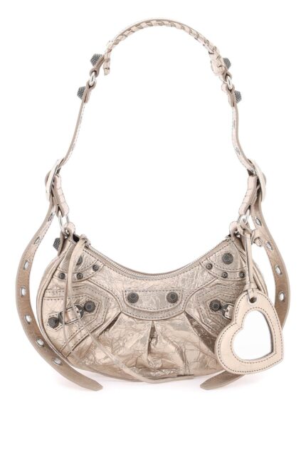 BALENCIAGA Metallic Leather Le Cagole Shoulder Bag Xs