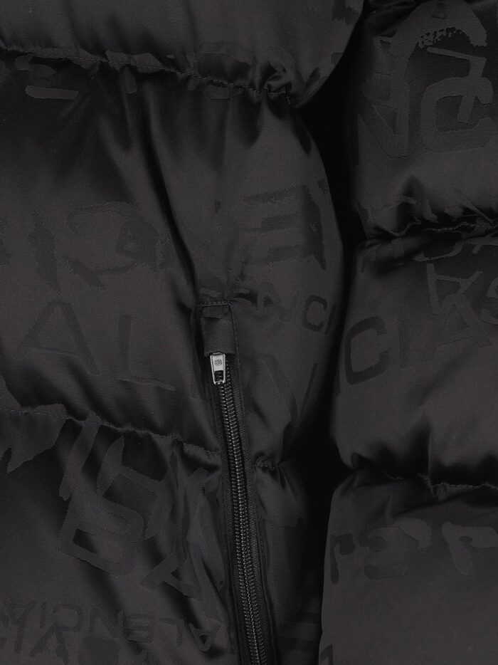 Balenciaga Nylon Down Jacket With All-over Lettering Logo