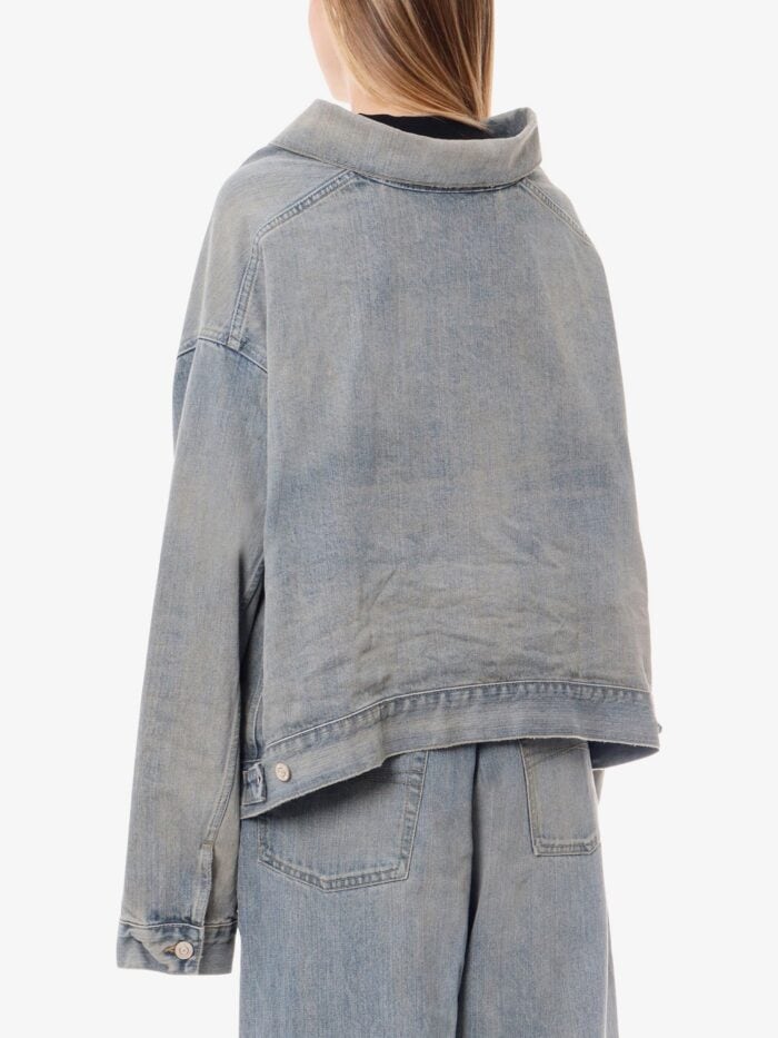 Balenciaga Off-shoulder Denim Jacket