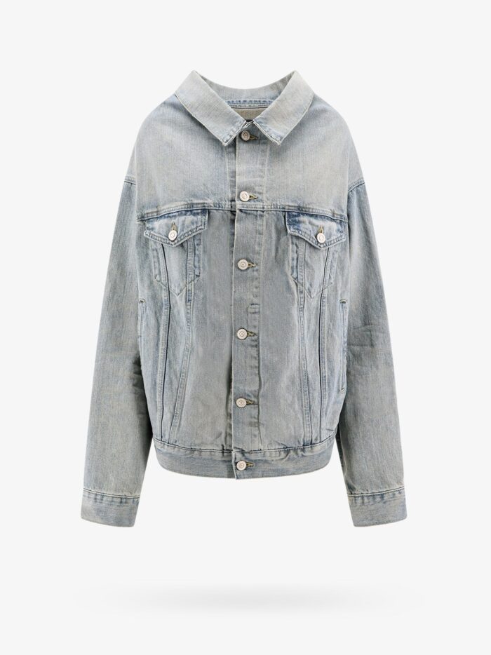 Balenciaga Off-shoulder Denim Jacket