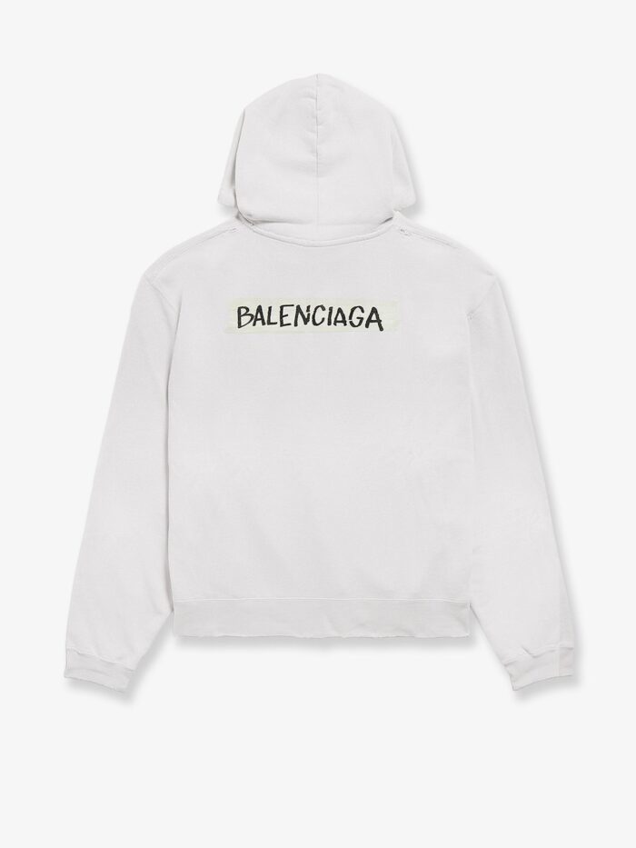 Balenciaga Over Zip-Up Hoodie Cotton Sweatshirt