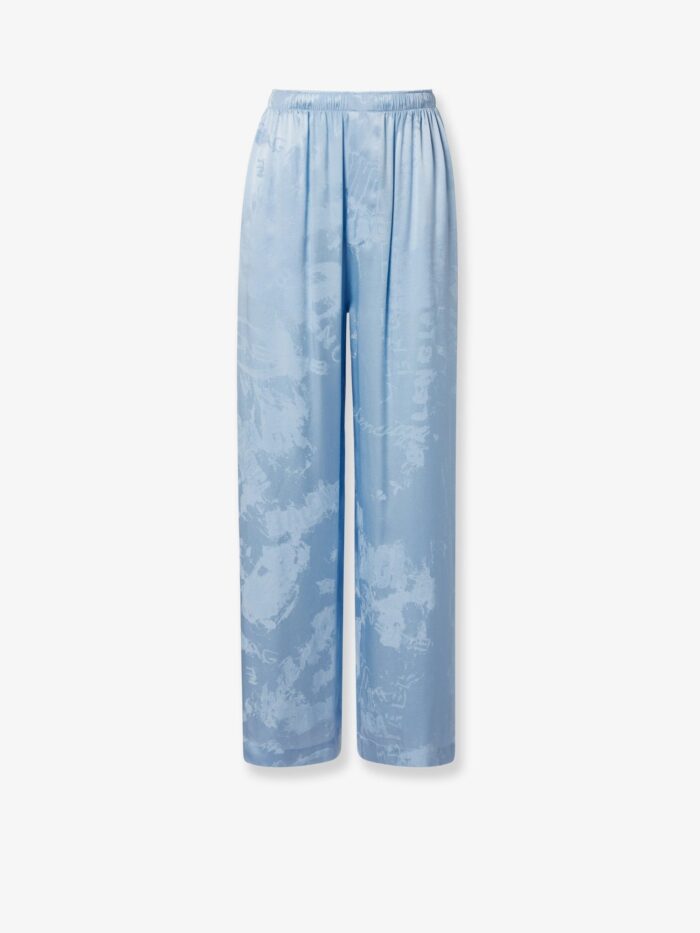 Balenciaga Pajamas Printed Silk Trousers