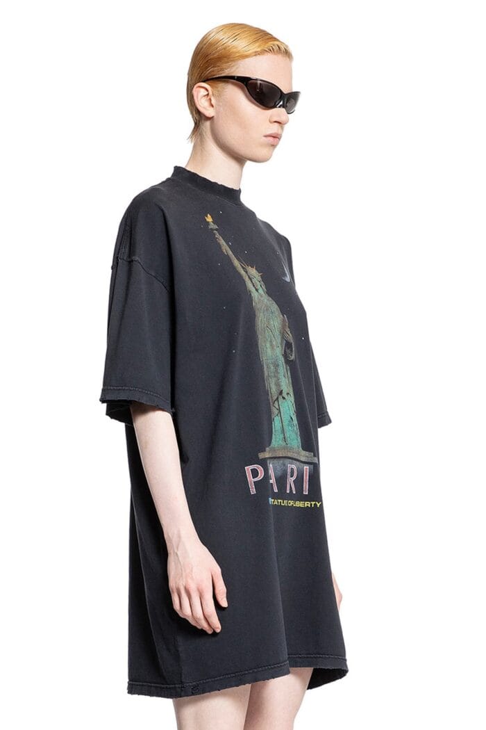 BALENCIAGA Paris Liberty T-shirt Dress In Vintage Jersey