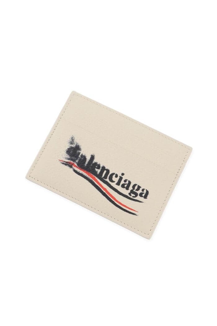 BALENCIAGA "political Stencil Cash Card Holder With