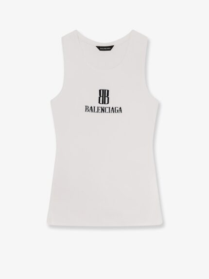 Balenciaga Ribbed Viscose Blend Tank Top