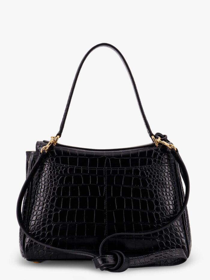 Balenciaga Rodeo Leather Shoulder Bag With Croco Effect