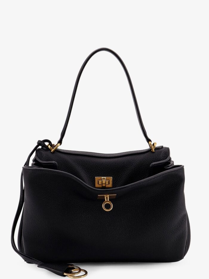 Balenciaga Rodeo Leather Shoulder Bag With Croco Effect