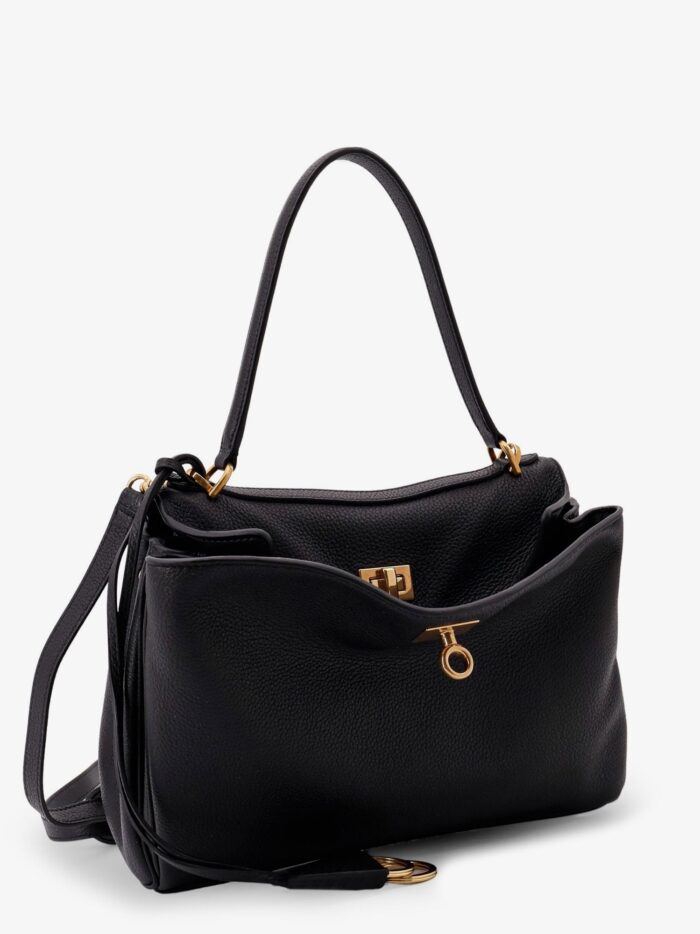 Balenciaga Rodeo Leather Shoulder Bag With Croco Effect