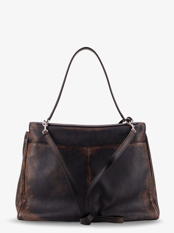 Balenciaga Rodeo Leather Shoulder Bag With Used Effect