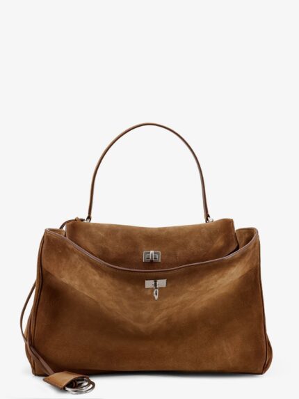 Balenciaga Rodeo M Suede Shoulder Bag