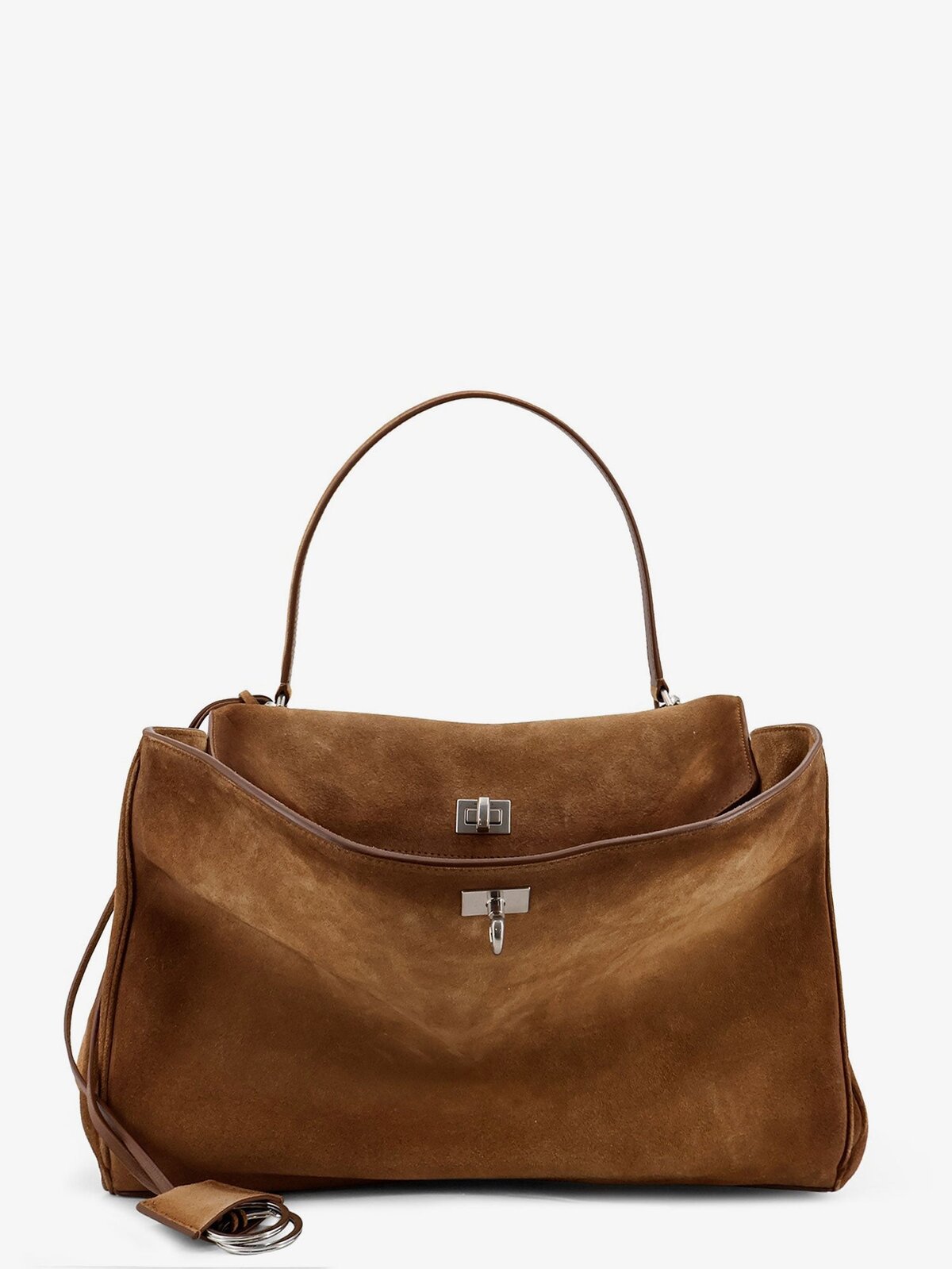 Balenciaga Rodeo M Suede Shoulder Bag