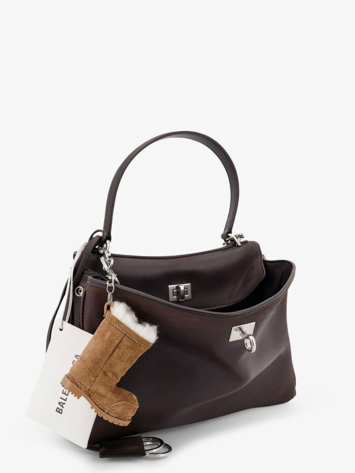 Balenciaga Rodeo S Leather Crossbody Bag With Vintage Motif