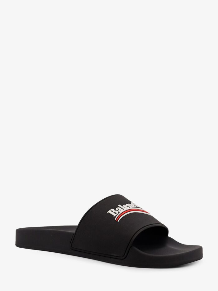 Balenciaga Rubber Pool Sandals With Logo On The Front