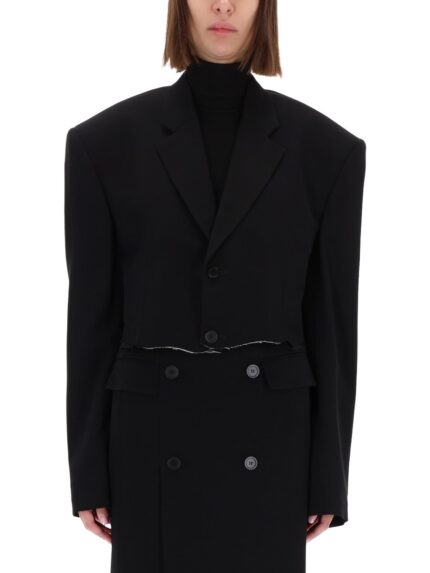 Balenciaga SINGLE BREASTED CUT OFF JACKET