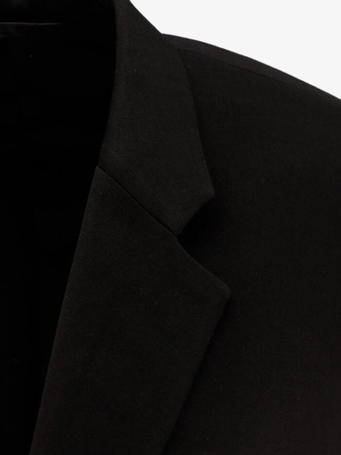 Balenciaga Single Breasted Cut Off Viscose And Wool Blazer