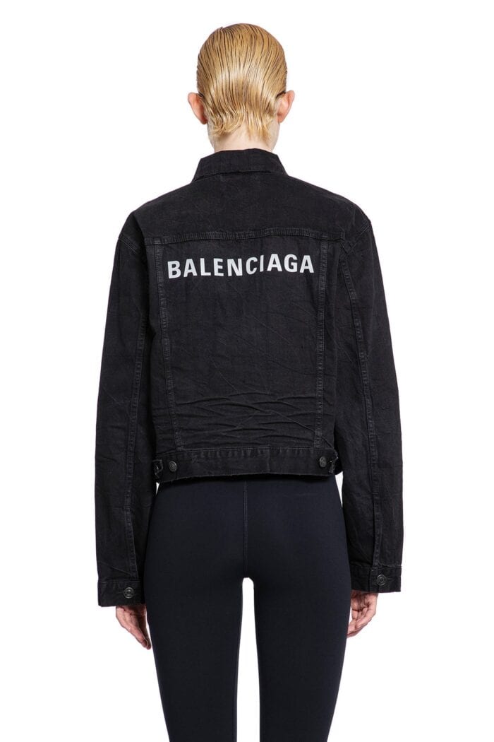 BALENCIAGA Small Fit Logo Denim Jacket