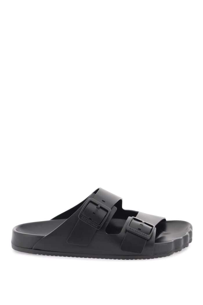 BALENCIAGA Smooth Leather Sunday Slides For A Chic