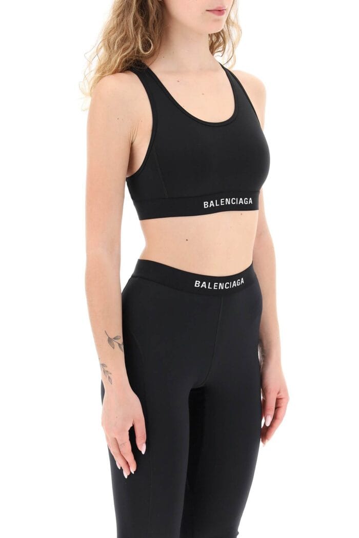 Balenciaga Sports Bra With Contrasting Logo