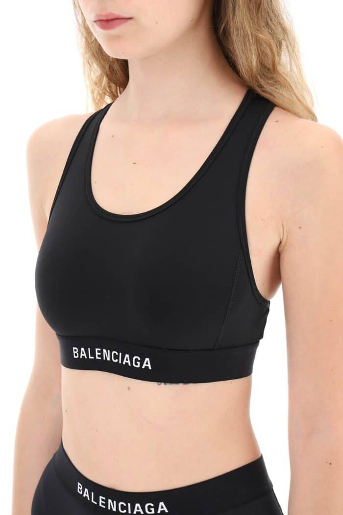 Balenciaga Sports Bra With Contrasting Logo