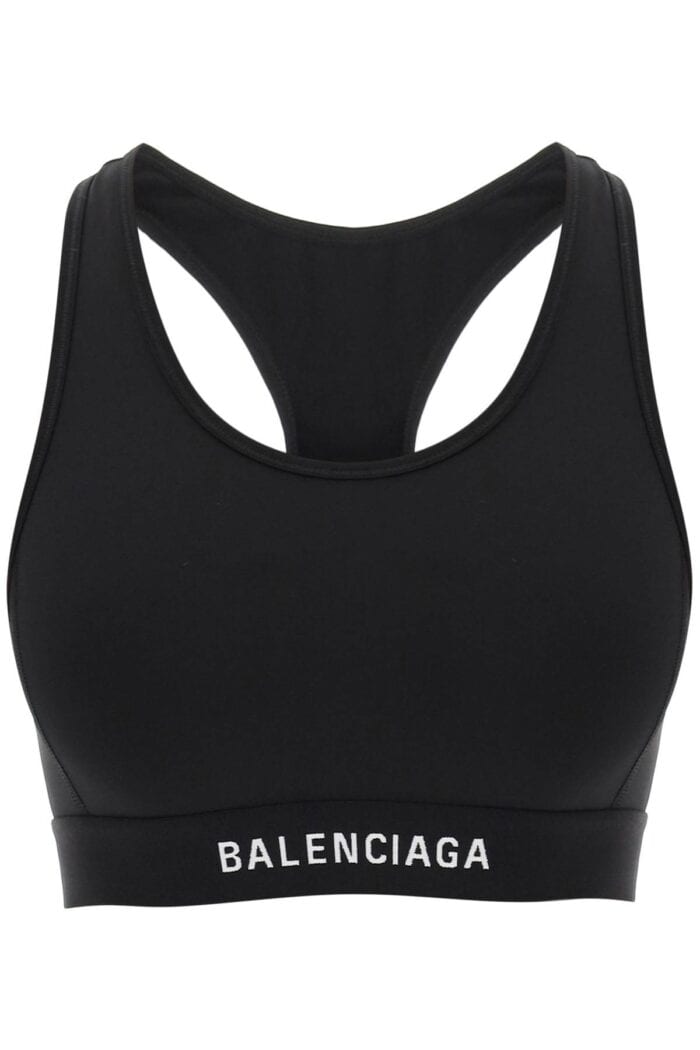 Balenciaga Sports Bra With Contrasting Logo