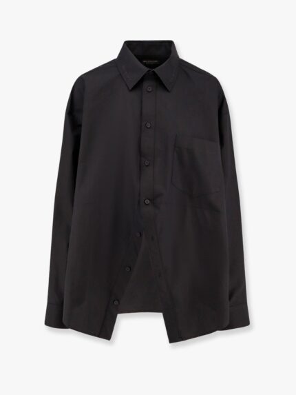 Balenciaga Swing Cotton Shirt With Balennciaga Embroidery