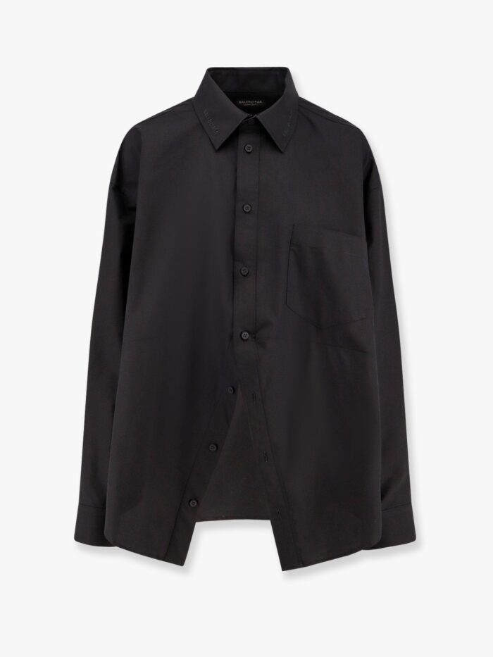 Balenciaga Swing Cotton Shirt With Balennciaga Embroidery