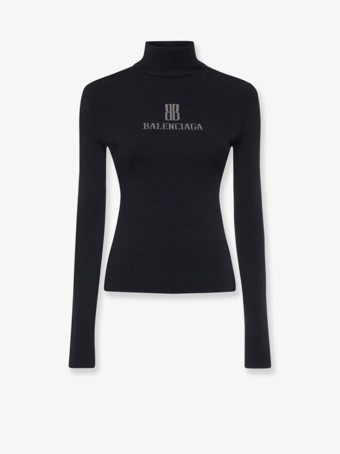 Balenciaga Turtleneck With Lettering Logo On The Front