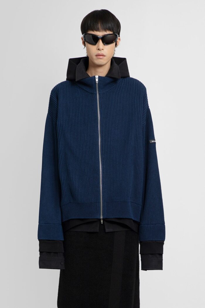 balenciaga unity sports icon layered zip up oversized hoodie BALENCIAGA Unity Sports Icon Layered Zip-up Oversized Hoodie