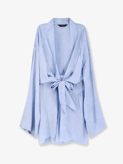 Balenciaga Wrap Silk Mini Dress