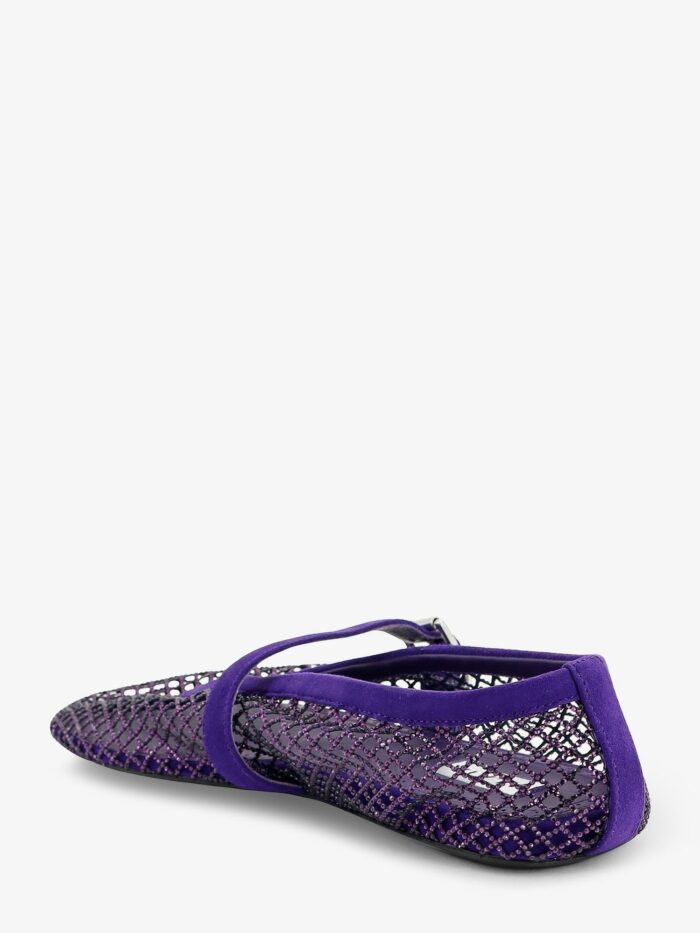 ALAIA Ballerine Flat Mesh Ballerinas With Rhinestone Detail