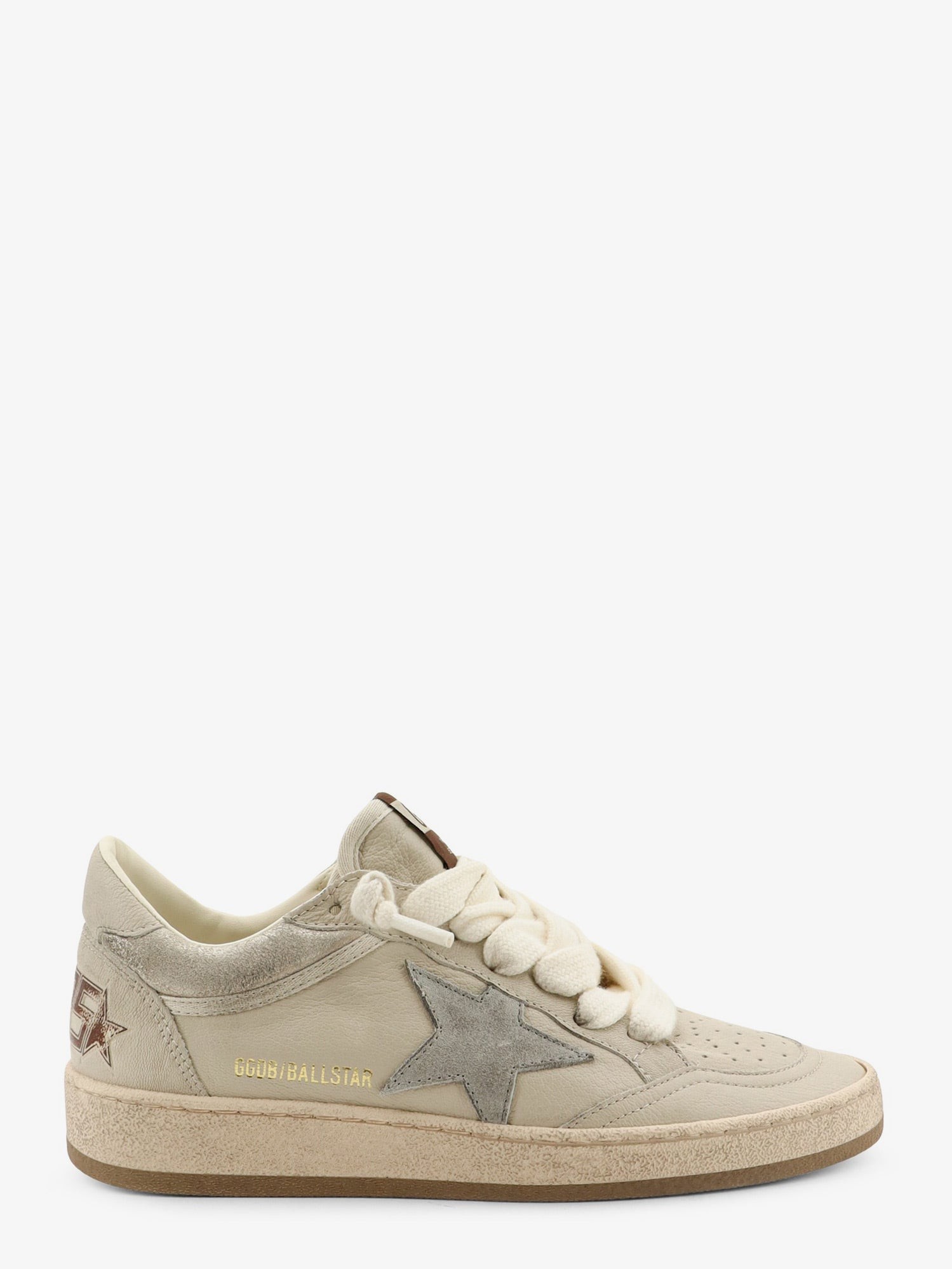 Golden Goose Deluxe Brand Ballstar Leather Sneakers With Iconic Side Logo
