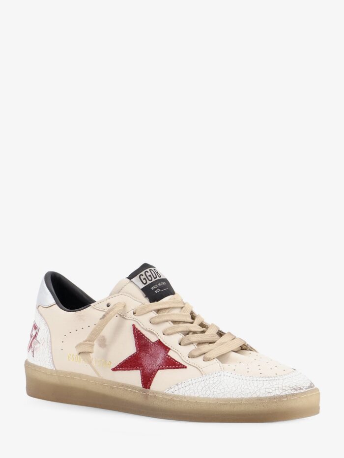 Golden Goose Deluxe Brand Ballstar Leather Sneakers With Iconic Side Logo