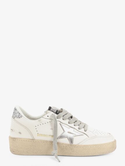 Golden Goose Deluxe Brand Ballstar Leather Sneakers With Iconic Side Logo